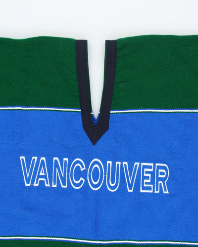 Vintage 90's Vancouver Canucks NHL Sleeveless Poncho - OS