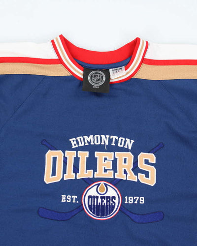 Vintage 90's Edmonton Oilers NHL Long-sleeved Sports T-Shirt - M