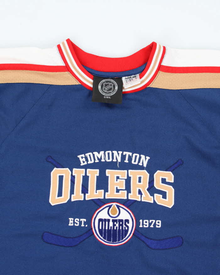 Vintage 90's Edmonton Oilers NHL Long-sleeved Sports T-Shirt - M