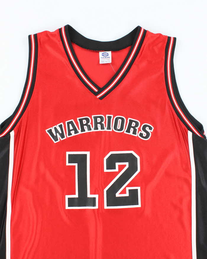 Vintage 90's Saxon The Warriors Basketball Jersey - XXL