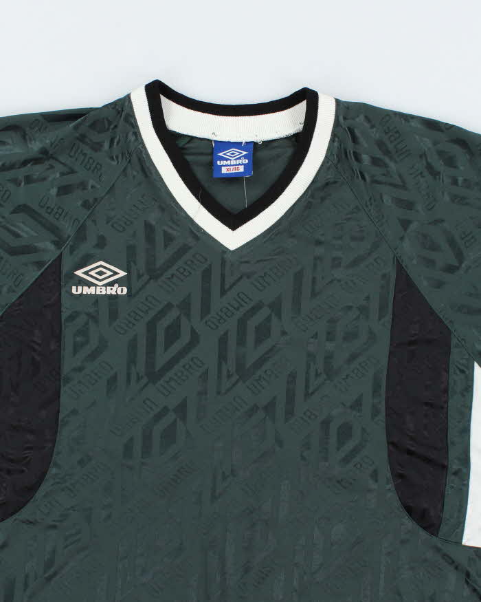 Vintage 90's Umbro Patterned Lighting Football Shirt - XL