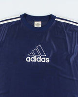 Vintage Y2K Adidas Embroidered Logo Training Shirt - XL