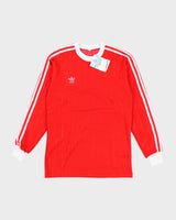 Vintage DSWT 80's Adidas Striped Long-sleeved Football Shirt - M