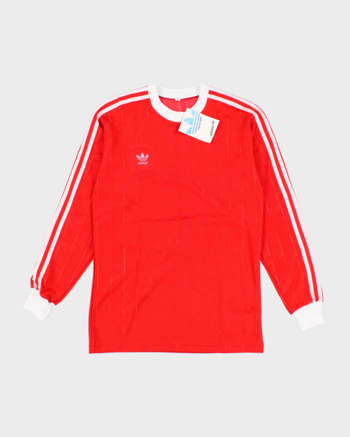 Vintage DSWT 80's Adidas Striped Long-sleeved Football Shirt - M