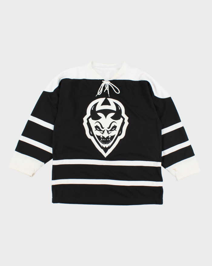 Vintage 2000's Devil Graphic Oversized Hockey Jersey - M