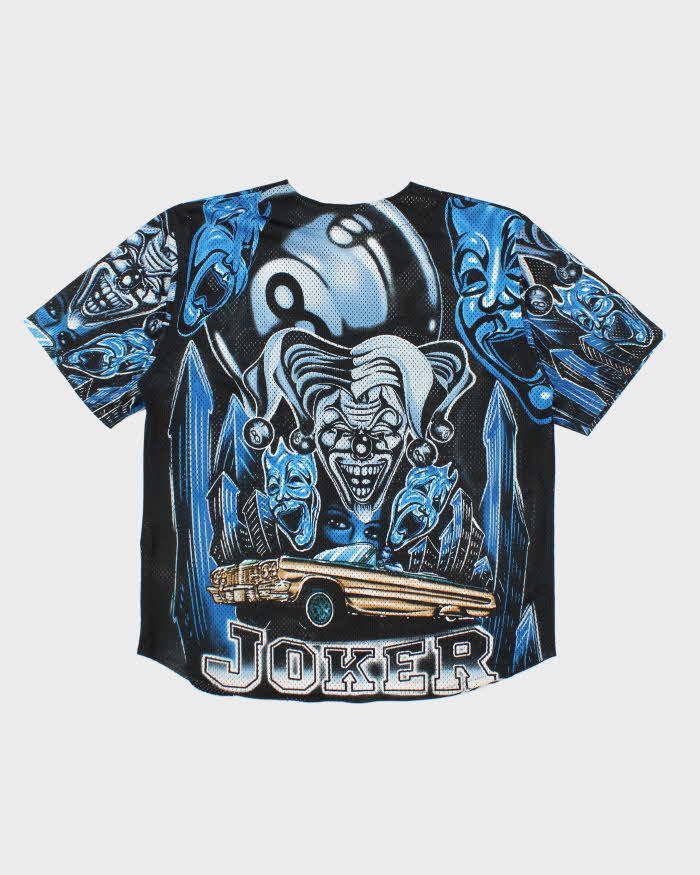 Vintage Y2K Joker All Over Print Button Up Jersey - XL