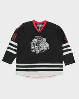 Vintage Chicago Blackhawks Skull Emblem Hockey Jersey - XL
