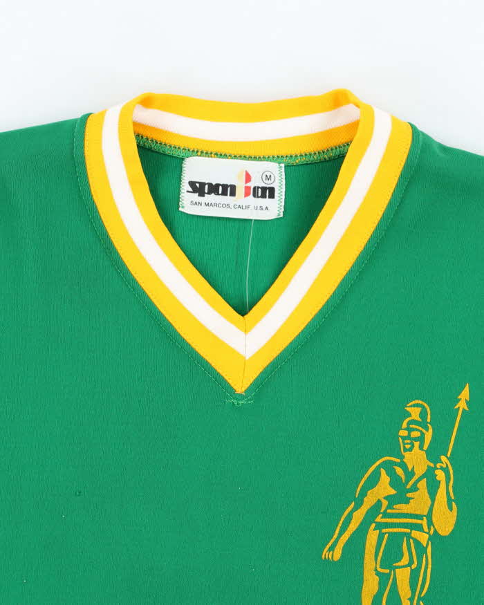 Vintage 80's Trojan Printed American Football Jersey - M