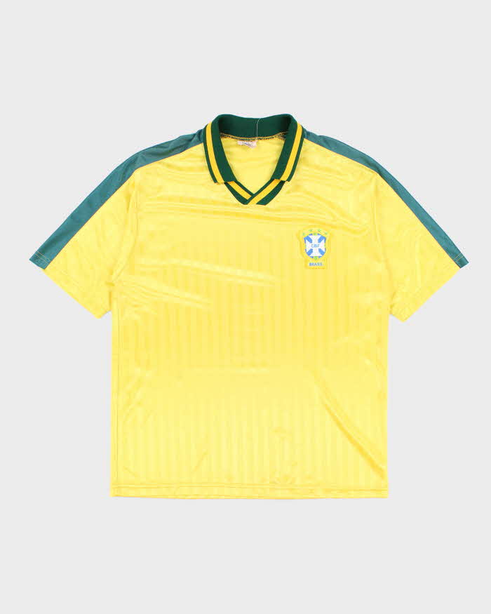 Vintage 90's Brazil Oversized Football Jersey - L