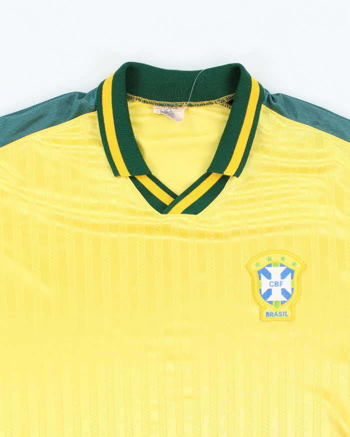 Vintage 90's Brazil Oversized Football Jersey - L