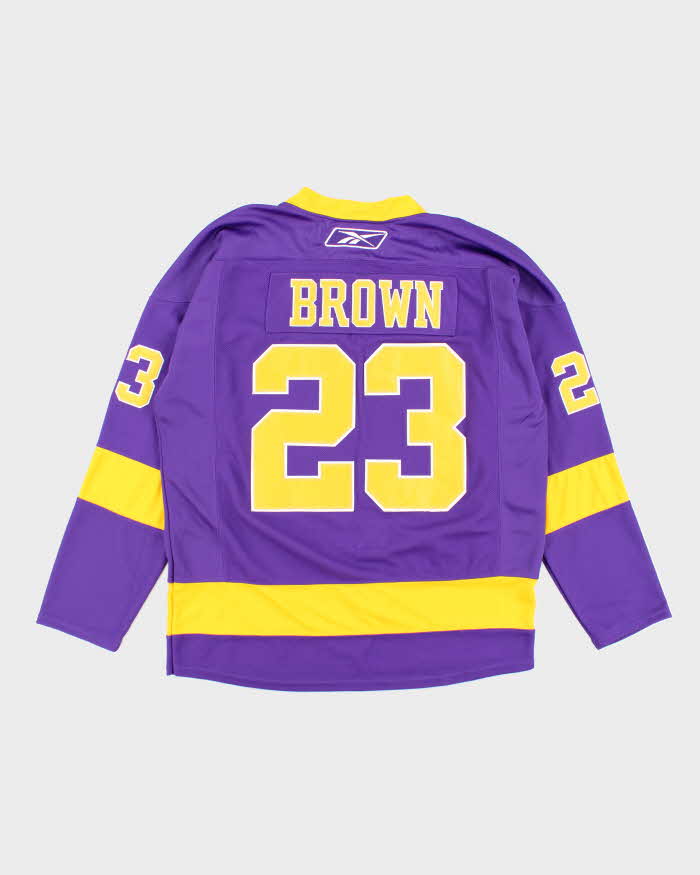 Vintage LA Kings NHL Crown Logo Retro Hockey Jersey - XL