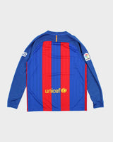 Nike Barcelona 2016/17 Home Long-sleeve Football Jersey - L