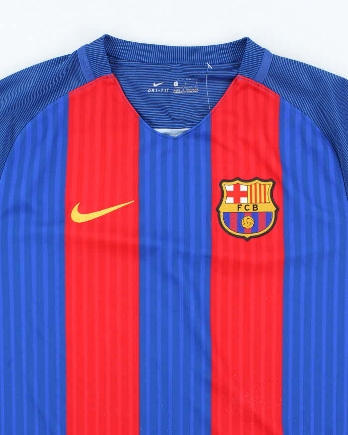 Nike Barcelona 2016/17 Home Long-sleeve Football Jersey - L