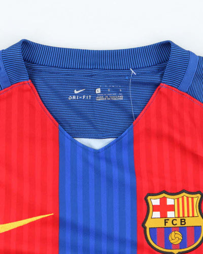 Nike Barcelona 2016/17 Home Long-sleeve Football Jersey - L