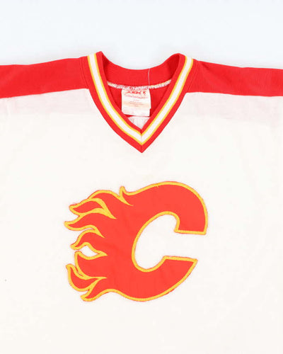 Vintage 80's Calgary Flames NHL Hockey Jersey - S