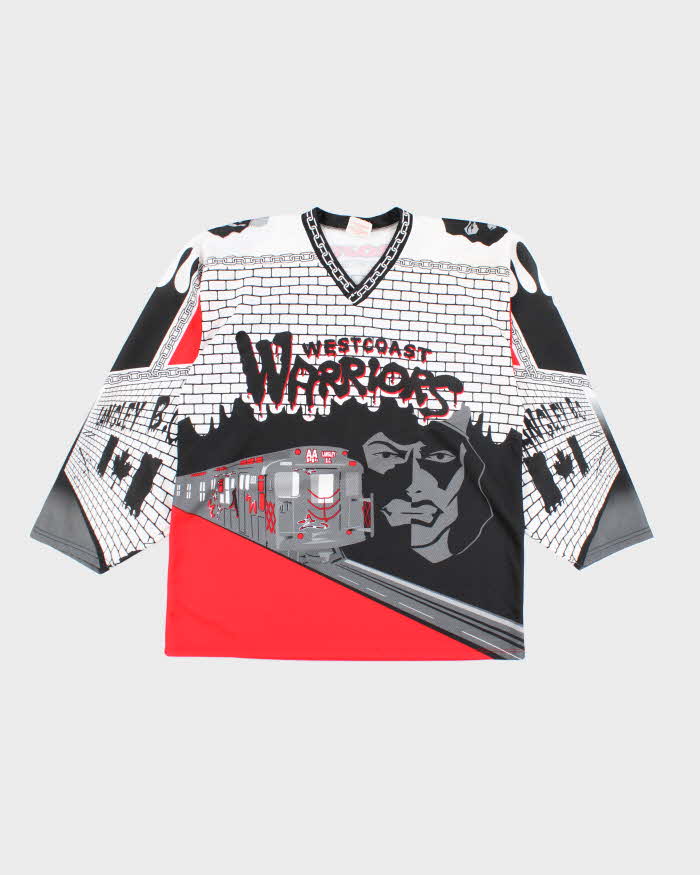Vintage 90's West Coast Warriors Graphic Printed Hockey Jersey - XL
