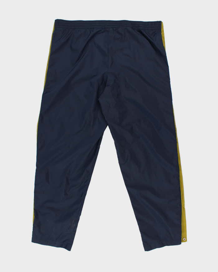 Men's Nike Side-Snap Navy and Olive Tracksuit Bottoms - L