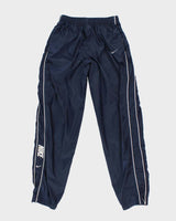 Men's Nike Navy and White Tracksuit Bottoms - M