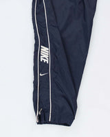 Men's Nike Navy and White Tracksuit Bottoms - M
