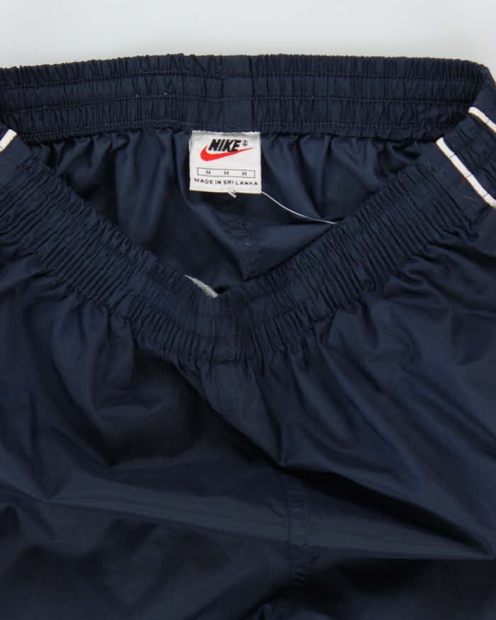 Men's Nike Navy and White Tracksuit Bottoms - M