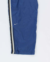 Men's Nike Blue Side Stripe Tracksuit Bottoms - L