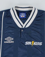 Vintage 90's Umbro Patterned Football Training Shirt - M