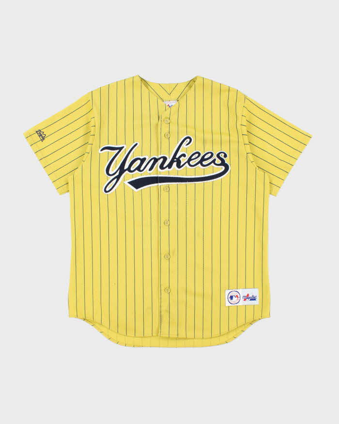 Vintage Y2K Yankee Striped MLB Baseball Jersey - M