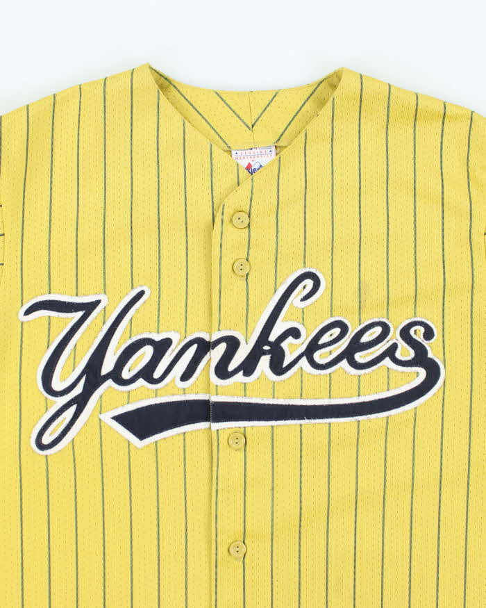 Vintage Y2K Yankee Striped MLB Baseball Jersey - M