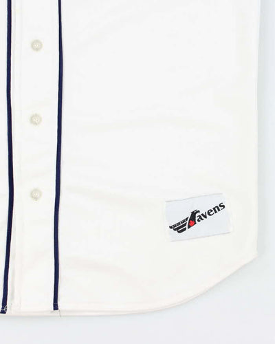 Vintage 90's Boston MLB Embroidered Patch Baseball Jersey - XL