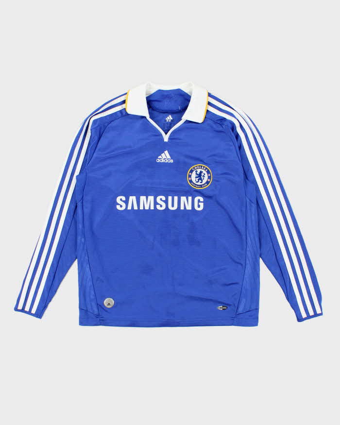 Vintage Adidas Chelsea FC 2008/09 Home Football Long Sleeve Shirt - XS