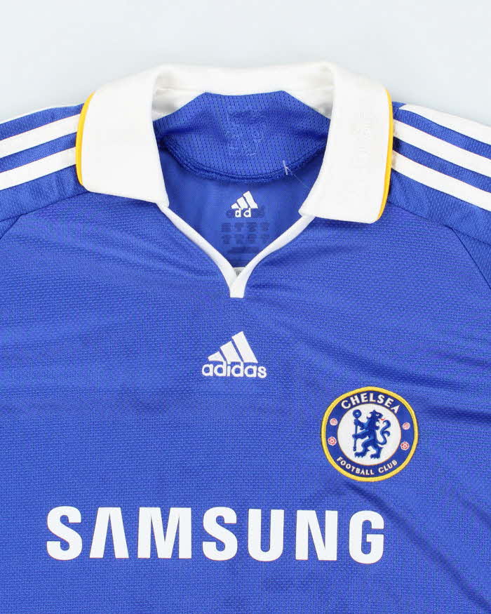 Vintage Adidas Chelsea FC 2008/09 Home Football Long Sleeve Shirt - XS