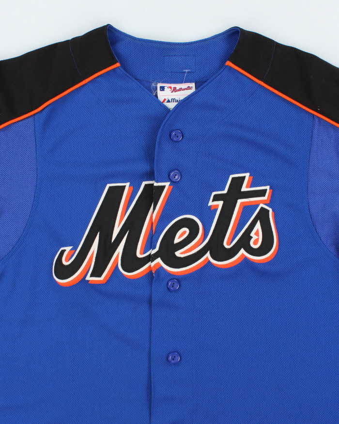 Vintage 2000's Majestic New York Mets Embroidered Baseball Jersey - M
