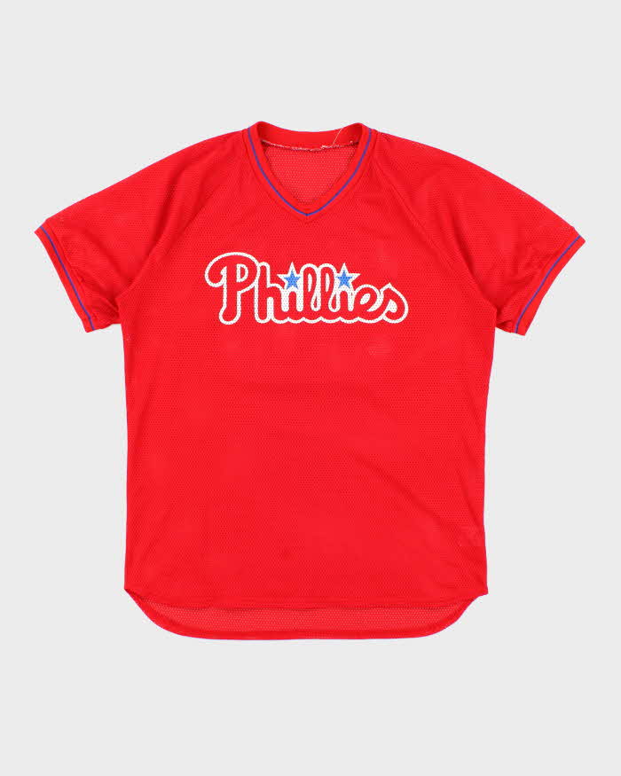 Vintage 90's Philadelphia Phillies Spell Out Baseball Top - L
