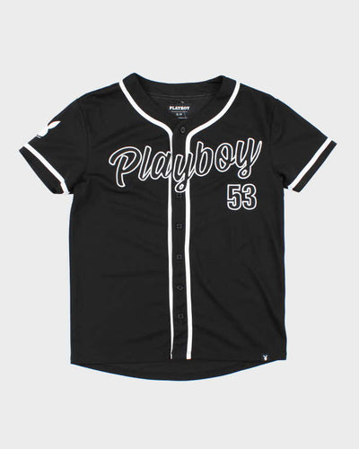 Vintage Y2K Playboy Embroidered Logo Baseball Jersey - S