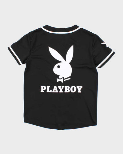 Vintage Y2K Playboy Embroidered Logo Baseball Jersey - S