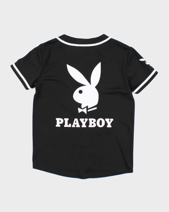 Vintage Y2K Playboy Embroidered Logo Baseball Jersey - S