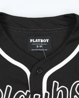 Vintage Y2K Playboy Embroidered Logo Baseball Jersey - S