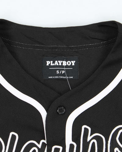 Vintage Y2K Playboy Embroidered Logo Baseball Jersey - S
