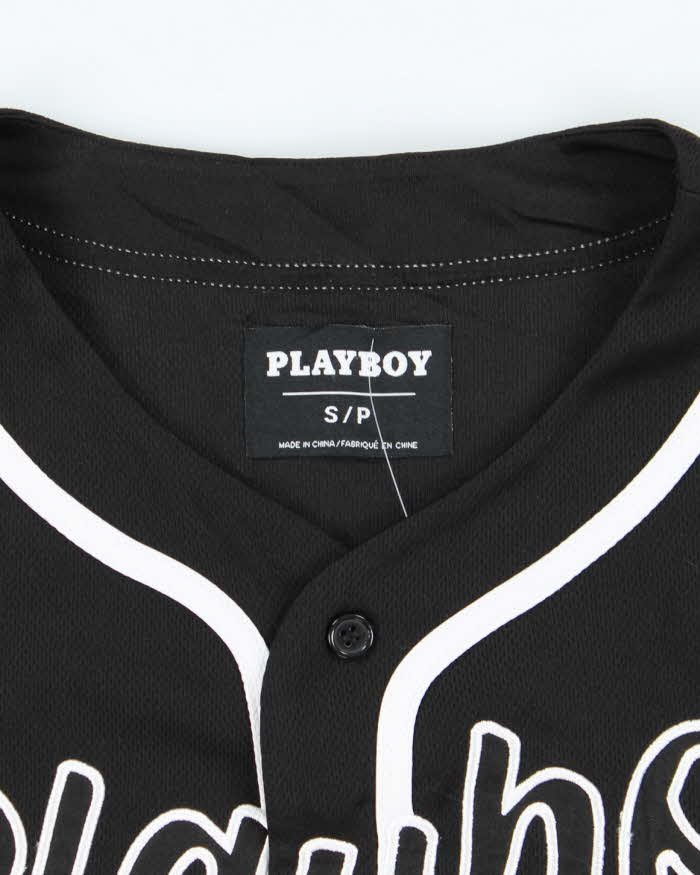 Vintage Y2K Playboy Embroidered Logo Baseball Jersey - S
