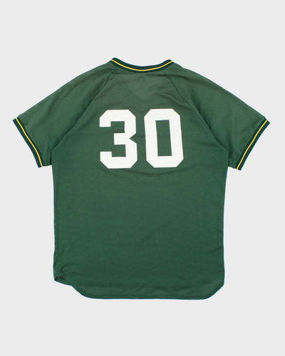 Vintage 90's Oakland Athletics Spell Out Baseball Sports T-Shirt - XL