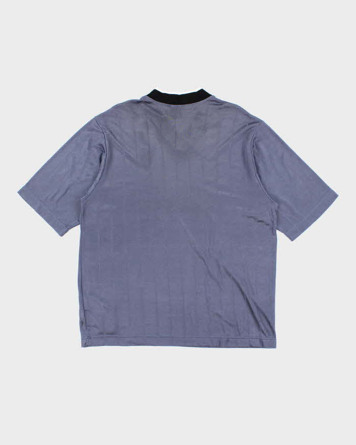 Vintage 2000's Nike Small Swoosh Striped Sports T-Shirt - XL