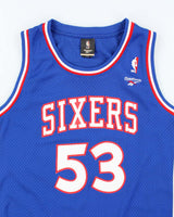 Vintage Reeboks Philadelphia 76ers Oversized NBA Basketball Jersey - L
