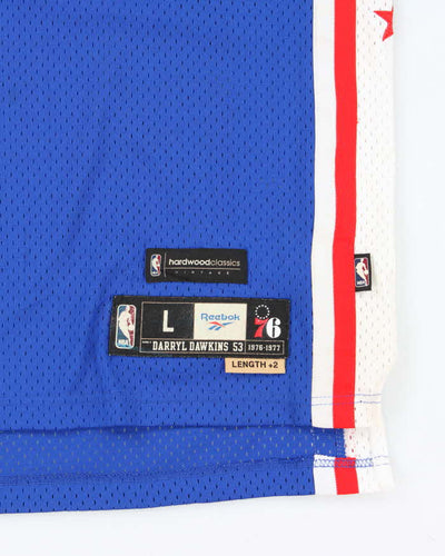 Vintage Reeboks Philadelphia 76ers Oversized NBA Basketball Jersey - L