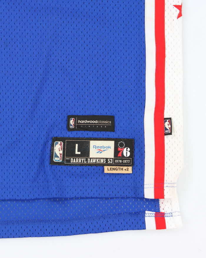 Vintage Reeboks Philadelphia 76ers Oversized NBA Basketball Jersey - L