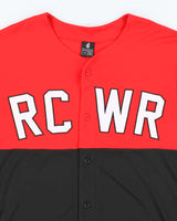 Vintage Y2K Roca Wear Spell Out Baseball Button Up Jersey - L