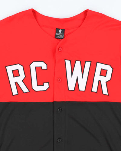 Vintage Y2K Roca Wear Spell Out Baseball Button Up Jersey - L