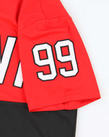 Vintage Y2K Roca Wear Spell Out Baseball Button Up Jersey - L