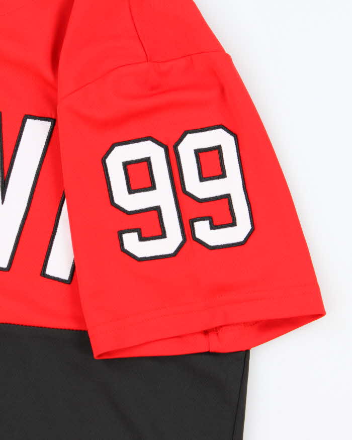 Vintage Y2K Roca Wear Spell Out Baseball Button Up Jersey - L