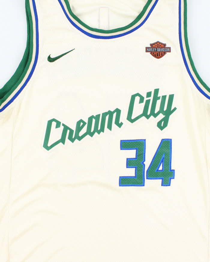 Basketball Milwaukee Bucks Harley Davidson Shirt Nike Swingman