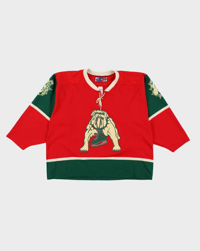 Vintage 90's Bulldog Graphic Oversized Ice Hockey Jersey - XXL
